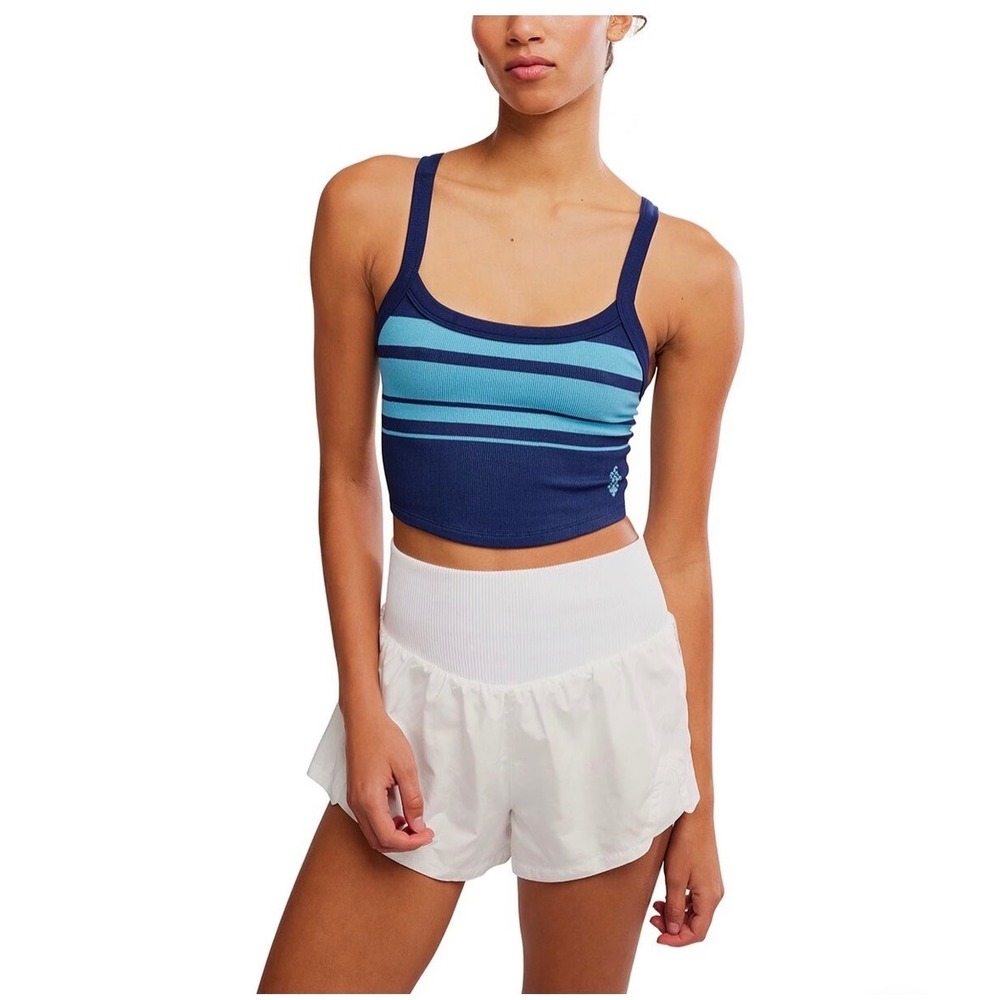FP Movement Free People All Clear Striped Cami Medium Large New NWT blue